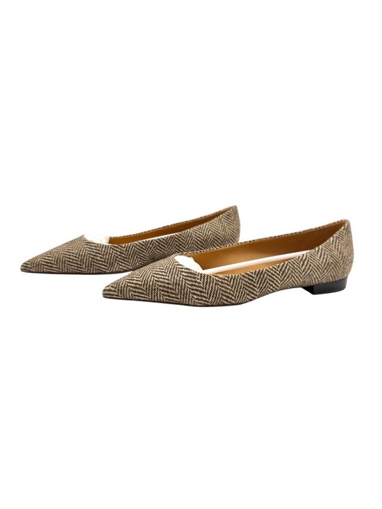 Ralph Lauren Purple Label Collection Shoes - Ralph Lauren Kendrya herringbone tweed ballet flats Purple Label Collection NWB-